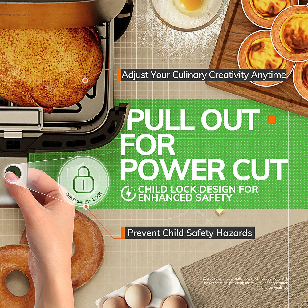 ✨ 5L Air Fryer – Gesund kochen, schneller genießen!