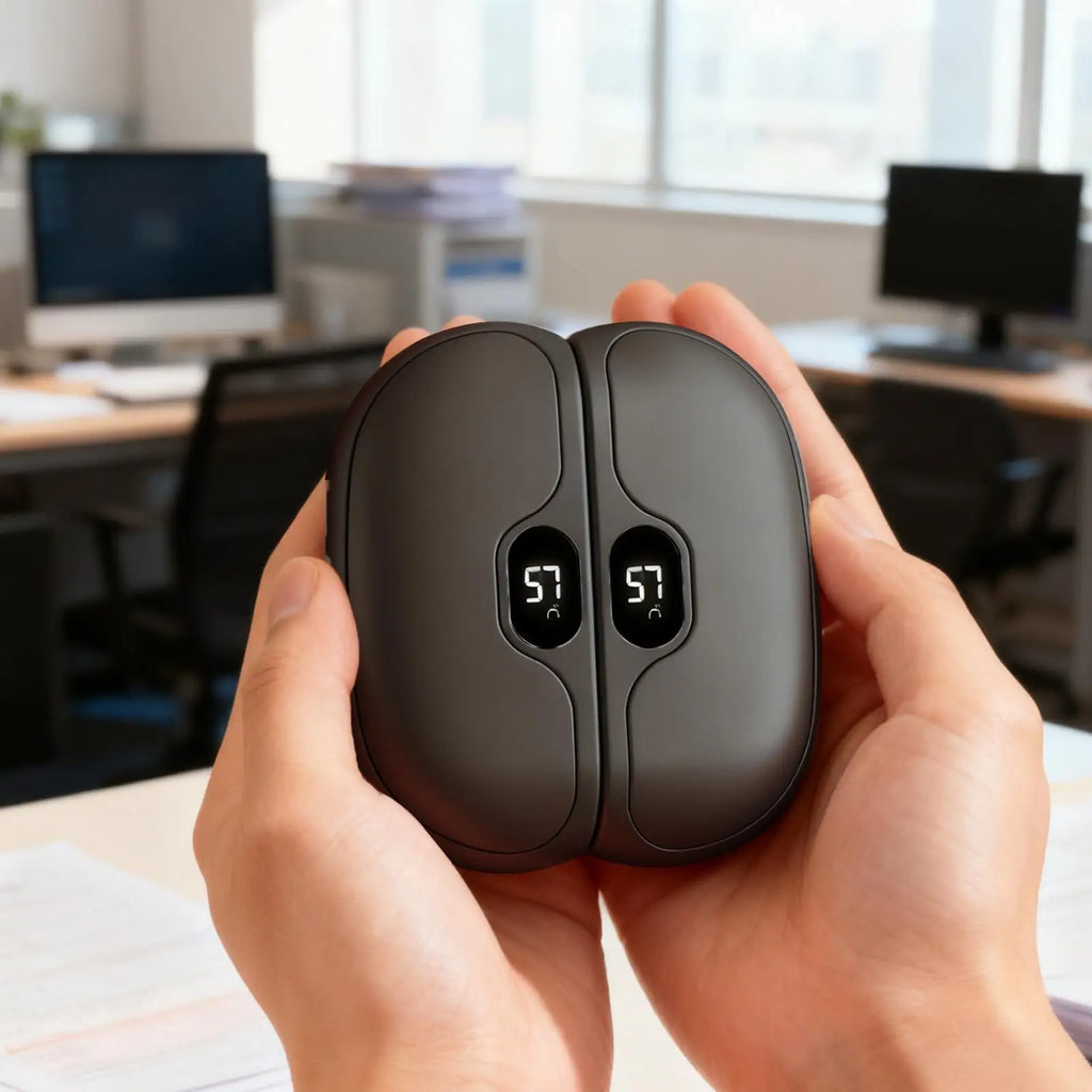 Magnetic Hand Warmer 2 in 1 Digital Display Long-Lasting Warmth Fast Heating Electric Hand Warmer for Winter Rechargeable