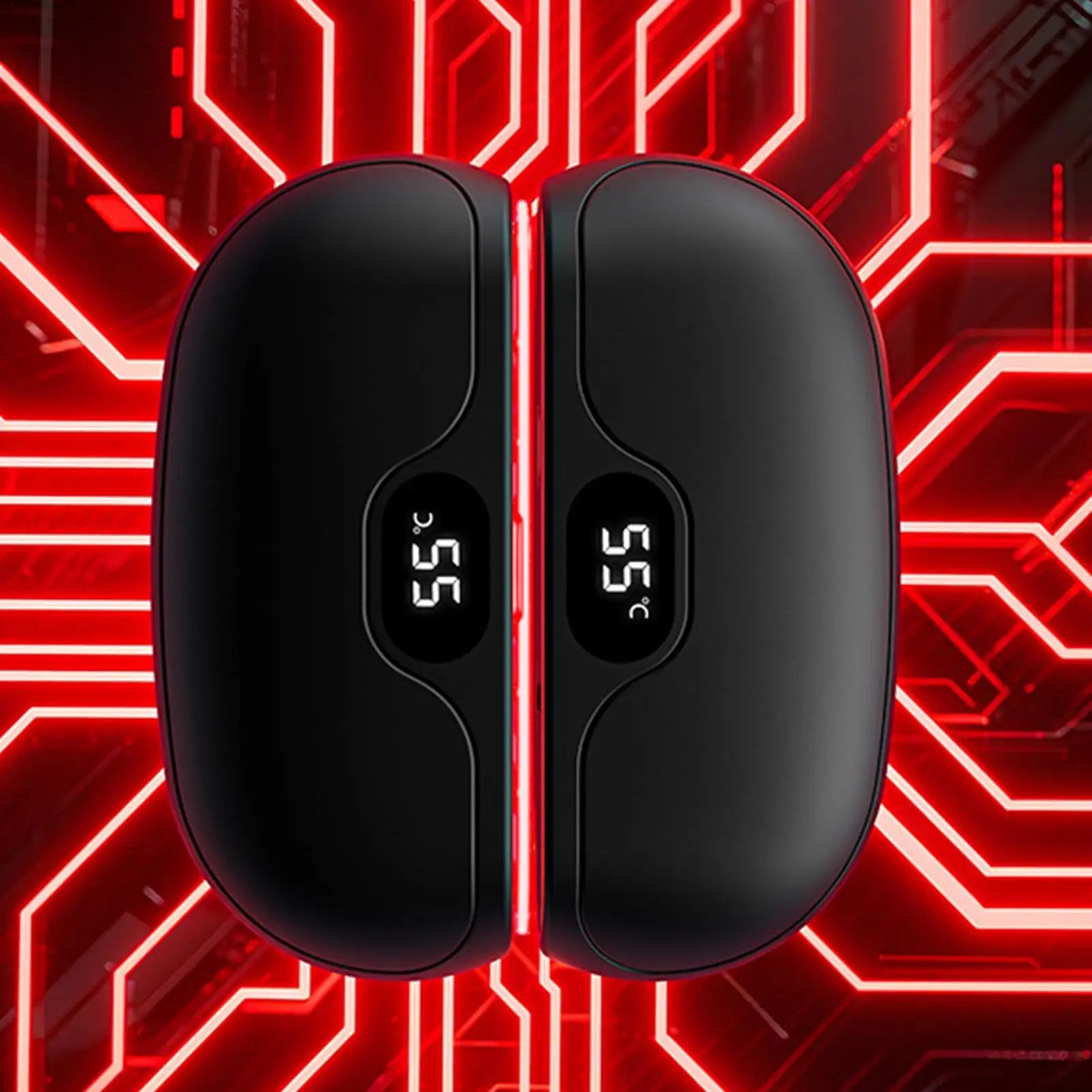 Magnetic Hand Warmer 2 in 1 Digital Display Long-Lasting Warmth Fast Heating Electric Hand Warmer for Winter Rechargeable