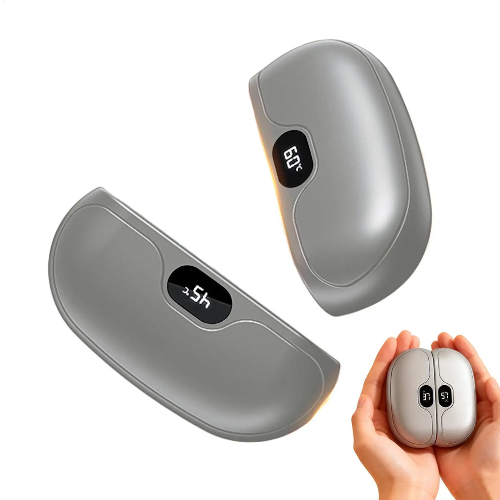 Magnetic Hand Warmer 2 in 1 Digital Display Long-Lasting Warmth Fast Heating Electric Hand Warmer for Winter Rechargeable