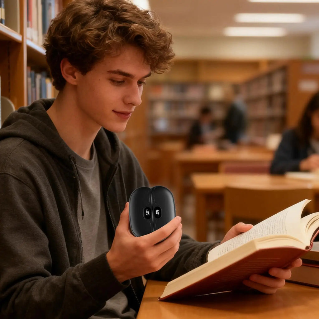 Magnetic Hand Warmer 2 in 1 Digital Display Long-Lasting Warmth Fast Heating Electric Hand Warmer for Winter Rechargeable