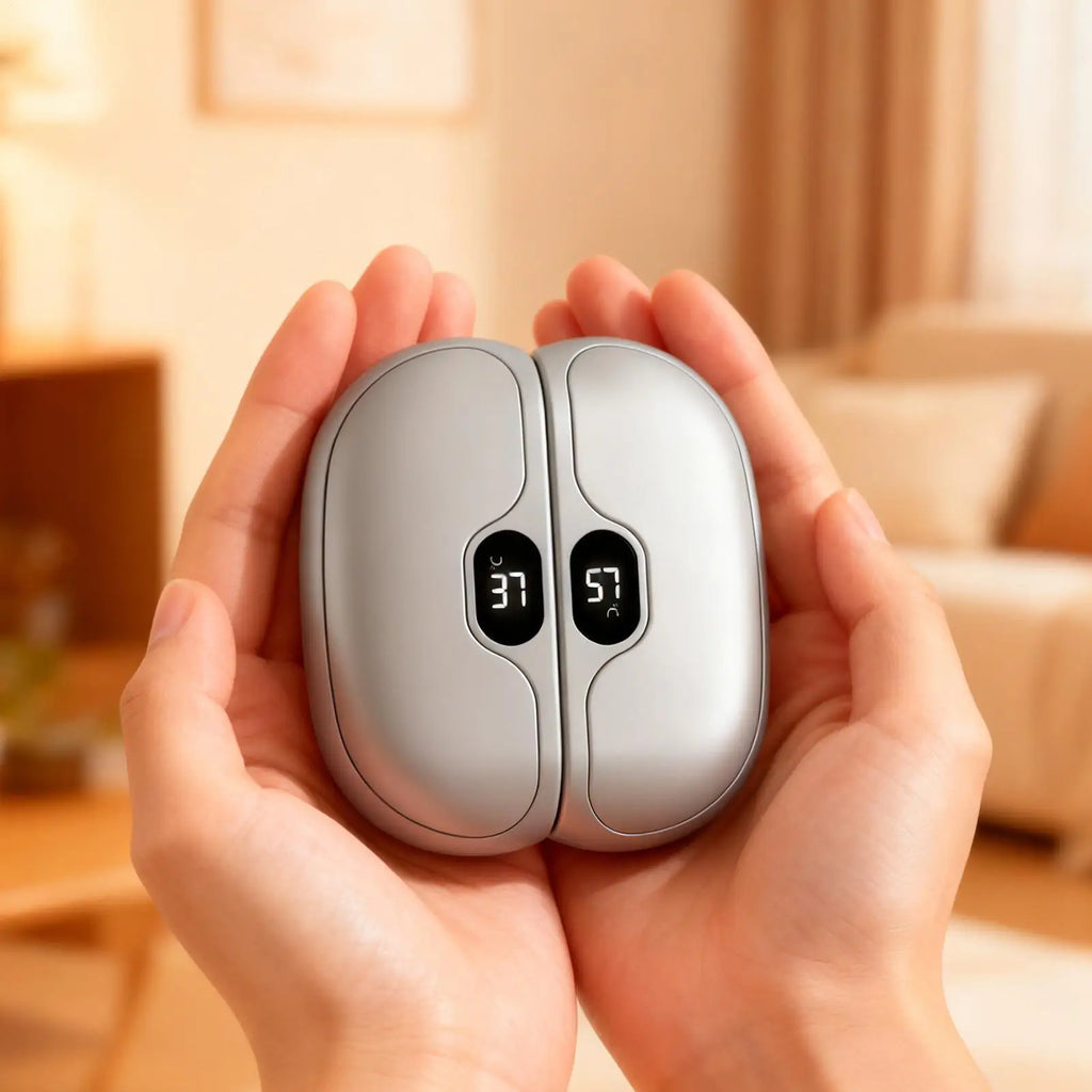 Magnetic Hand Warmer 2 in 1 Digital Display Long-Lasting Warmth Fast Heating Electric Hand Warmer for Winter Rechargeable