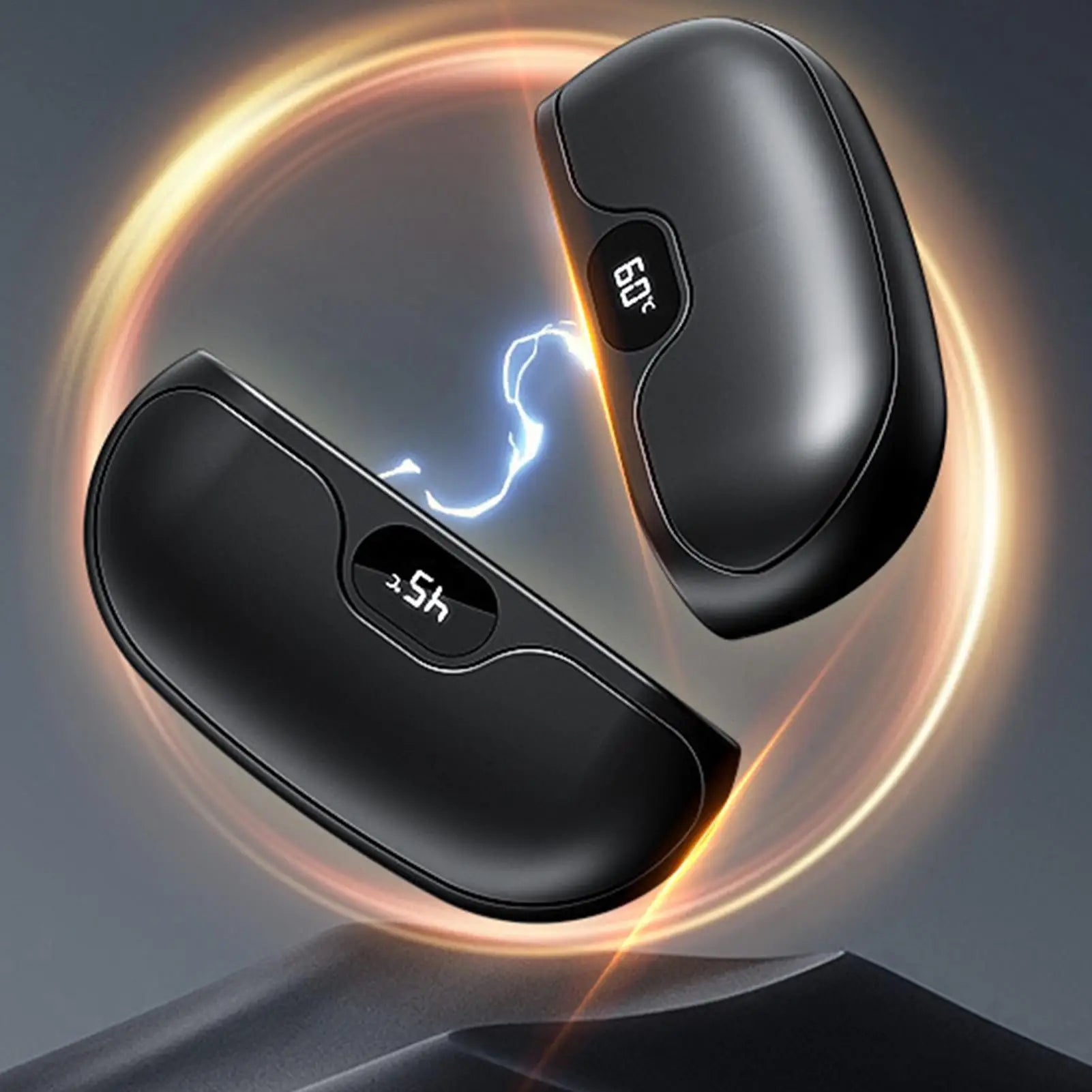 Magnetic Hand Warmer 2 in 1 Digital Display Long-Lasting Warmth Fast Heating Electric Hand Warmer for Winter Rechargeable